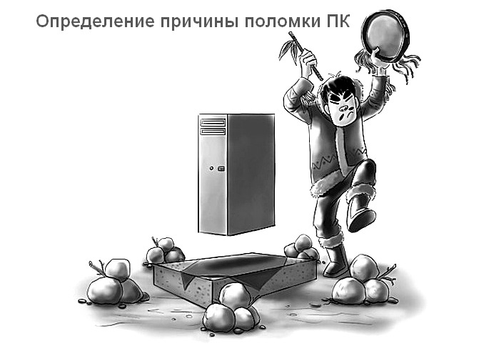 пределение причины поломки